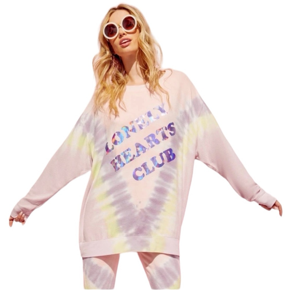 Wildfox ‘Lonely Hearts Club’ Tie-Dye Sweater